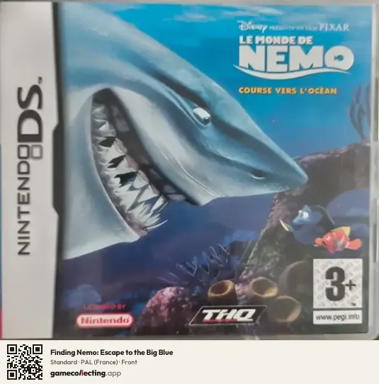 Finding Nemo: Escape to the Big Blue Nintendo DS, France box front