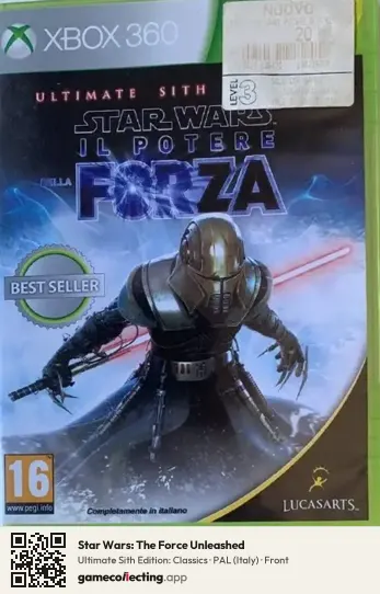 Star Wars: The Force Unleashed Xbox 360, Italy box front