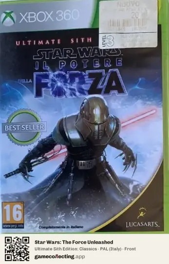 Star Wars: The Force Unleashed Xbox 360, Italy box front