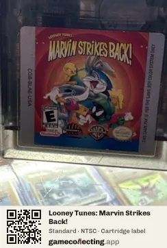 Looney Tunes: Marvin Strikes Back! Game Boy Color, NTSC cartridge label
