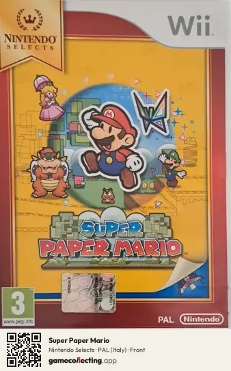 Super Paper Mario Nintendo Wii, Italy box front