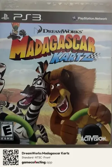 DreamWorks Madagascar Kartz PlayStation 3, NTSC box front