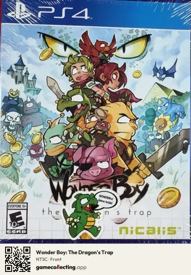 Wonder Boy: The Dragon's Trap PlayStation 4, NTSC box front