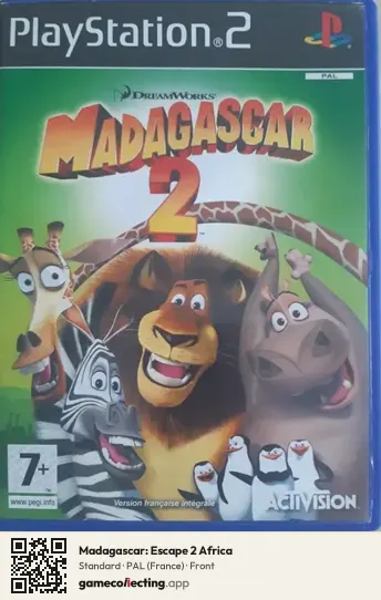 Madagascar: Escape 2 Africa PlayStation 2, France box front