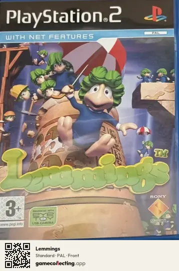 Lemmings PlayStation 2, PAL box front