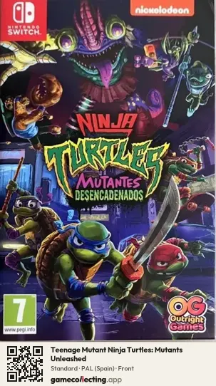 Teenage Mutant Ninja Turtles: Mutants Unleashed Nintendo Switch, Spain box front