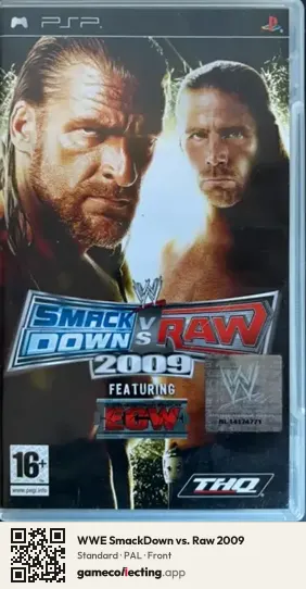 WWE SmackDown vs. Raw 2009 PlayStation Portable, PAL box front