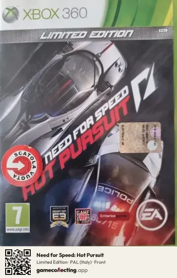 Need for Speed: Hot Pursuit Xbox 360, Italy box front