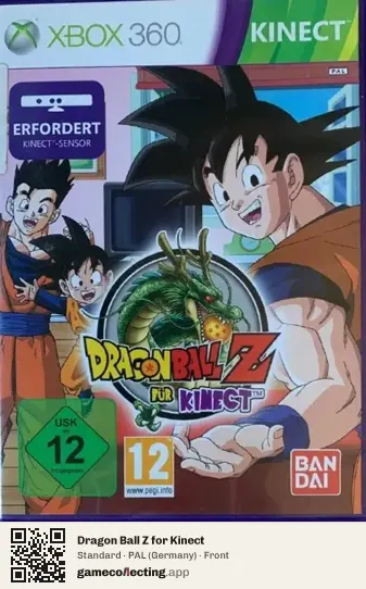 Dragon Ball Z for Kinect Xbox 360, Germany box front