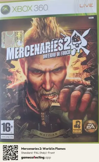 Mercenaries 2: World in Flames Xbox 360, Italy box front