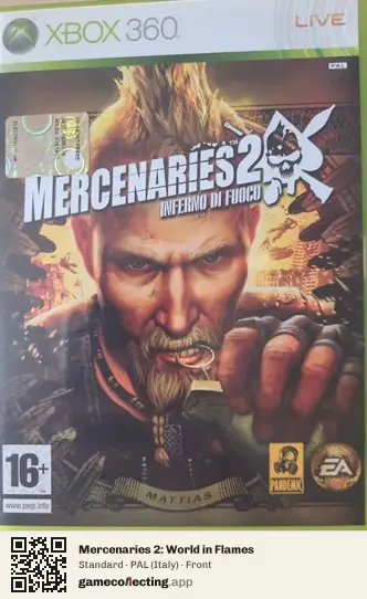 Mercenaries 2: World in Flames Xbox 360, Italy box front