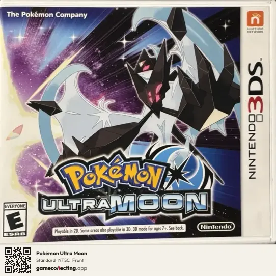 Pokémon Ultra Moon Nintendo 3DS, NTSC box front