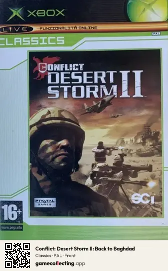 Conflict: Desert Storm II: Back to Baghdad Xbox, PAL box front