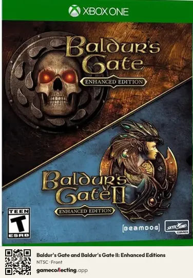 Baldur's Gate and Baldur's Gate II: Enhanced Editions Xbox One, NTSC box front