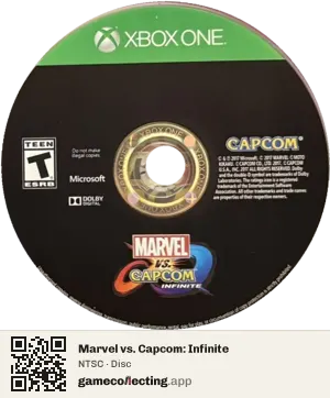 Marvel vs. Capcom: Infinite Xbox One, NTSC disc
