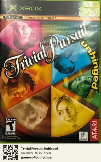 Trivial Pursuit: Unhinged Xbox, NTSC box front