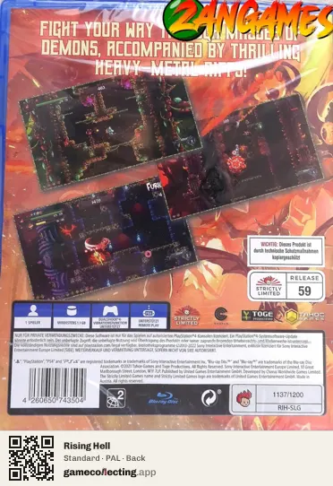 Rising Hell PlayStation 4, PAL box back