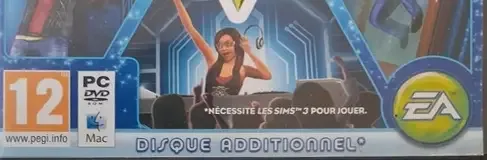 The Sims 3: Showtime, the PEGI square on its front
