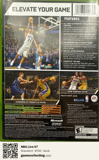 NBA Live 07 Xbox, NTSC box back
