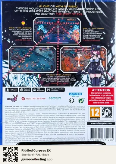 Riddled Corpses EX PlayStation 5, PAL box back