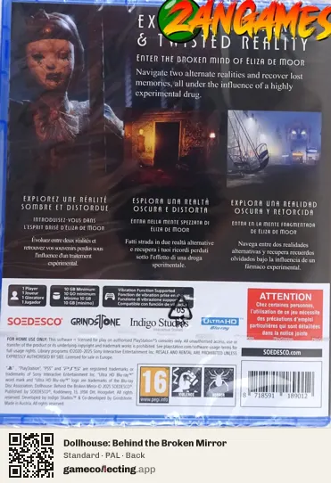 Dollhouse: Behind the Broken Mirror PlayStation 5, PAL box back