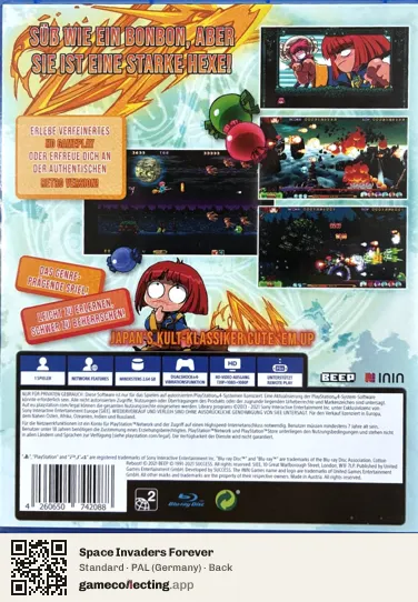 Space Invaders Forever PlayStation 4, Germany box back