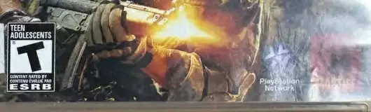 Heavy Fire: Shattered Spear, the ESRB box on its front