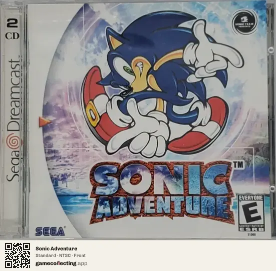 Sonic Adventure Sega Dreamcast, NTSC box front