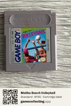 Malibu Beach Volleyball Game Boy, NTSC cartridge label