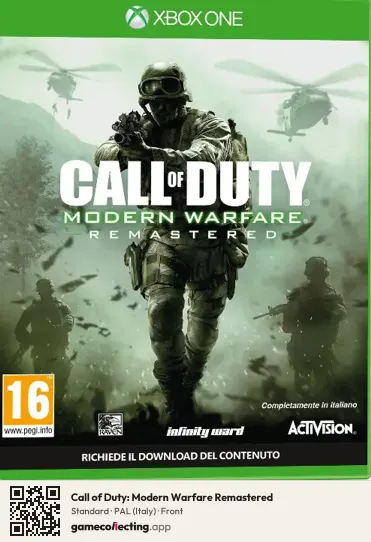 Call of Duty: Modern Warfare Remastered Xbox One, Italy box front
