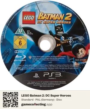 LEGO Batman 2: DC Super Heroes PlayStation 3, PAL disc