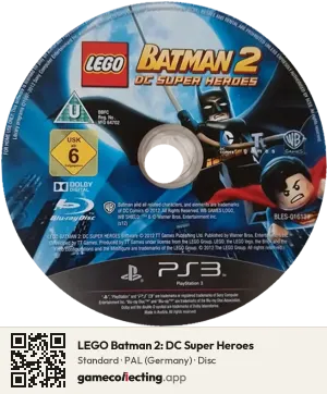 LEGO Batman 2: DC Super Heroes PlayStation 3, PAL disc