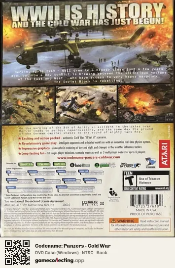 Codename: Panzers - Cold War Computer, NTSC box back