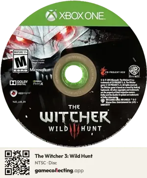 The Witcher 3: Wild Hunt Xbox One, NTSC disc