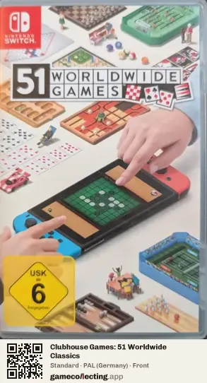 Clubhouse Games: 51 Worldwide Classics Nintendo Switch, Germany box front