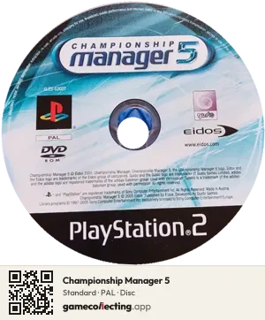 Championship Manager 5 PlayStation 2, PAL disc