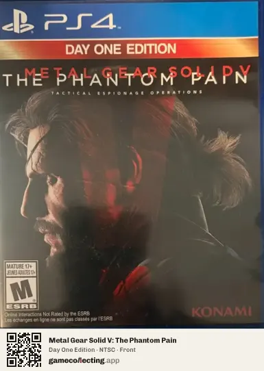 Metal Gear Solid V: The Phantom Pain PlayStation 4, NTSC box front