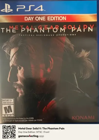 Metal Gear Solid V: The Phantom Pain PlayStation 4, NTSC box front