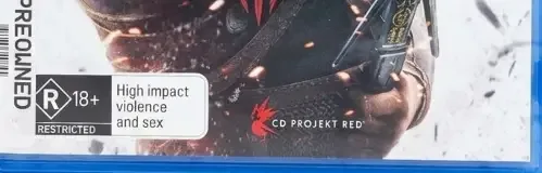 The Witcher 3: Wild Hunt, the Australian classification mark on its front