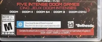Doom Slayers Collection, the ESRB box on its front
