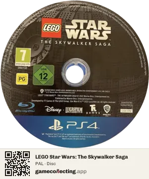 LEGO Star Wars: The Skywalker Saga PlayStation 4, PAL disc