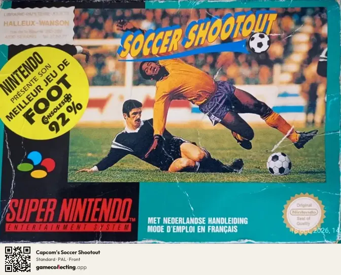 Capcom's Soccer Shootout Super Nintendo Entertainment System, PAL box front