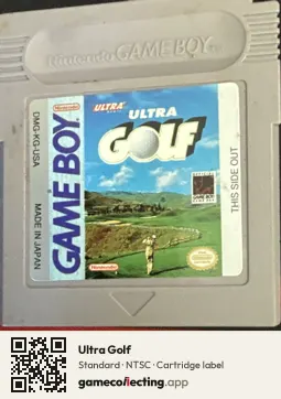 Ultra Golf Game Boy, NTSC cartridge label