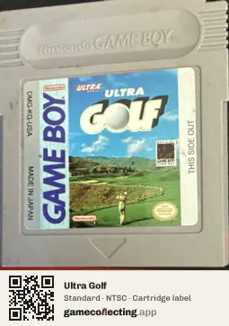 Ultra Golf Game Boy, NTSC cartridge label