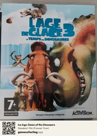 Ice Age: Dawn of the Dinosaurs PlayStation 3, France box front
