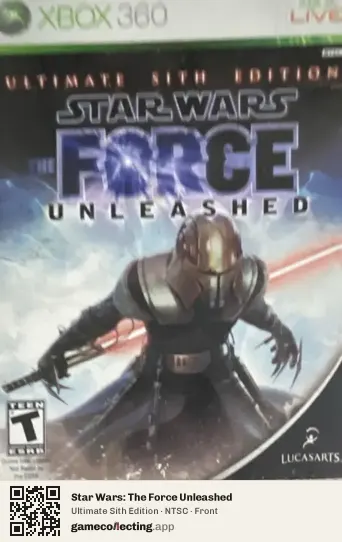 Star Wars: The Force Unleashed Xbox 360, NTSC box front