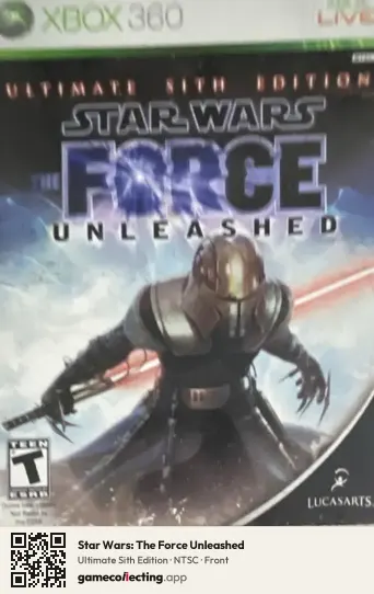 Star Wars: The Force Unleashed Xbox 360, NTSC box front