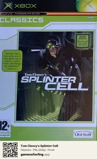 Tom Clancy's Splinter Cell Xbox, Italy box front