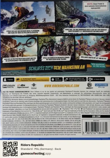 Riders Republic PlayStation 5, Germany box back