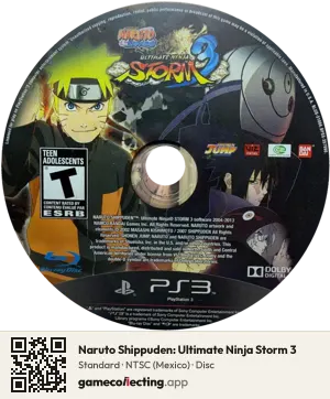 Naruto Shippuden: Ultimate Ninja Storm 3 PlayStation 3, NTSC disc
